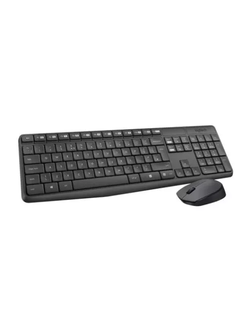 LOGITECH Egér- és billentyűzet készlet, vezeték nélküli, USB, HUN, LOGITECH "MK235"