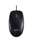 LOGITECH Egér, vezetékes, optikai, normál méret, USB, LOGITECH "M100", fekete