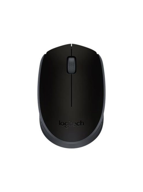 LOGITECH Egér, vezeték nélküli, optikai, közepes méret, USB, LOGITECH "M171", fekete