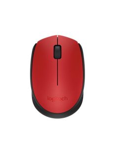   LOGITECH Egér, vezeték nélküli, optikai, közepes méret, USB, LOGITECH "M171", piros