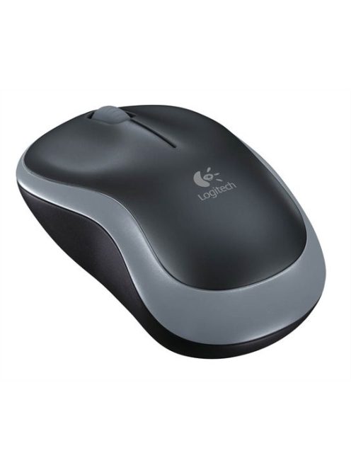 LOGITECH Egér, vezeték nélküli, optikai, közepes méret, USB, LOGITECH "M185", szürke