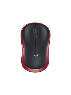   LOGITECH Egér, vezeték nélküli, optikai, közepes méret, USB, LOGITECH "M185", piros