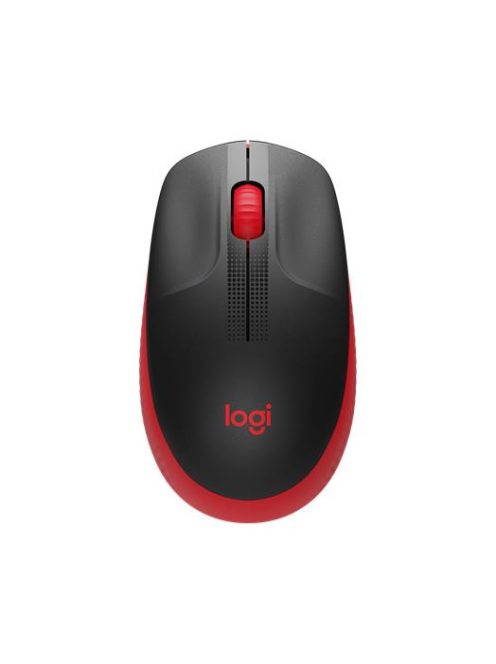 LOGITECH Egér, vezeték nélküli, optikai, USB, LOGITECH, "M190", piros