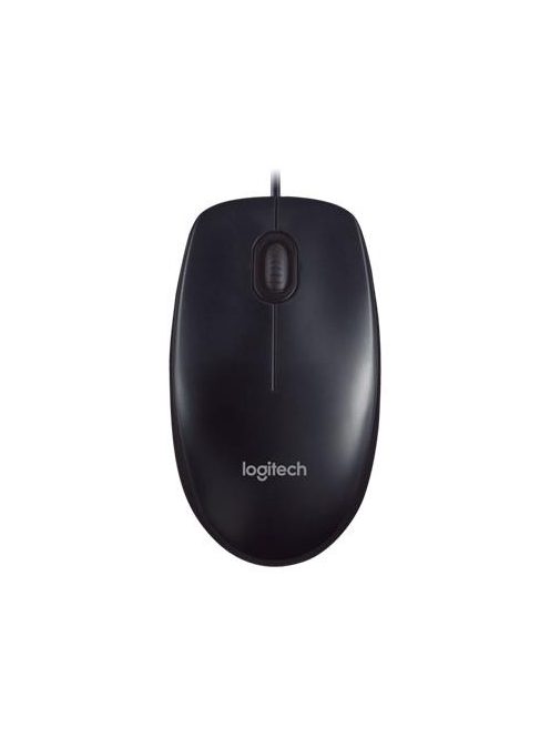 LOGITECH Egér, vezetékes, optikai, normál méret, USB, LOGITECH "M90", fekete