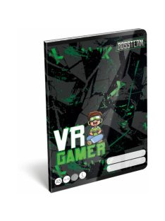   Bossteam VR Gamer tűzött füzet A/5, 32 lap vonalas 1.osztály (14-32)