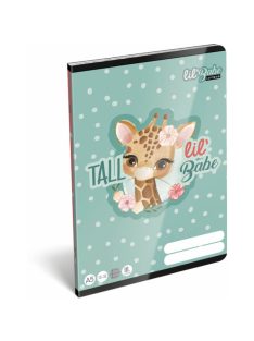   Lollipop Lil Babe tűzött füzet A/5, 32 lap vonalas 3.osztály (12-32), zsiráf