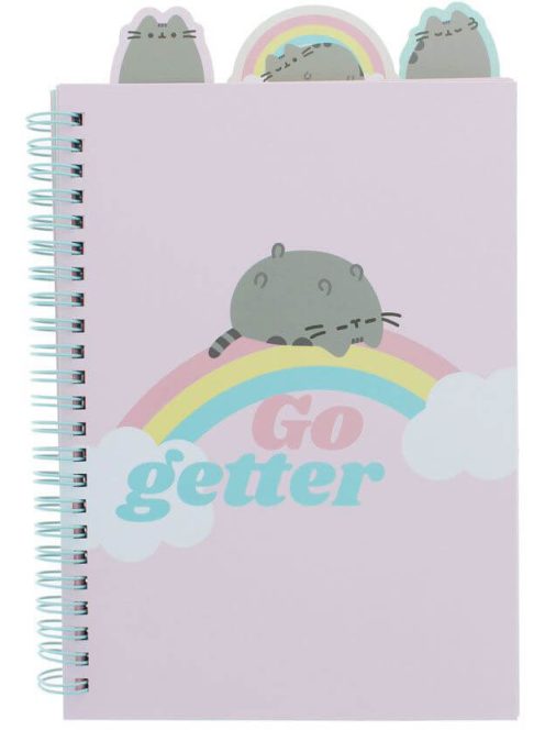 Pusheen cicás spirál notesz, jegyzetfüzet A/5, vonalas, Go better