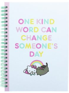   Pusheen cicás spirál notesz, jegyzetfüzet A/5, vonalas és sima, Hello Kitty