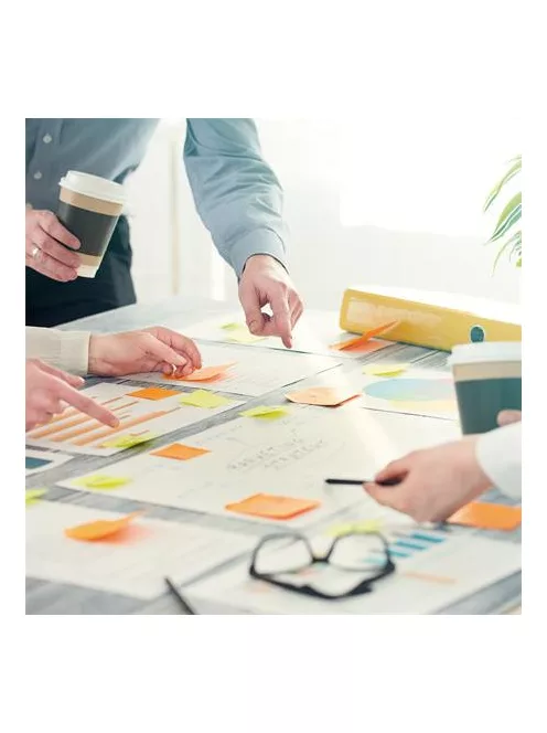 APLI Öntapadó jegyzettömb, 75x75 mm, 400 lap, APLI "Funny", neon