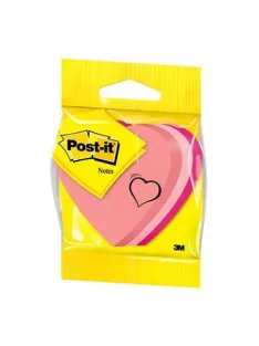 3M POSTIT Öntapadó jegyzettömb, szív, 225 lap, 3M POSTIT