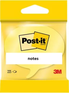   3M POSTIT Öntapadó jegyzettömb, szövegbuborék forma, 70x70 mm, 225 lap, 3M POSTIT, sárga