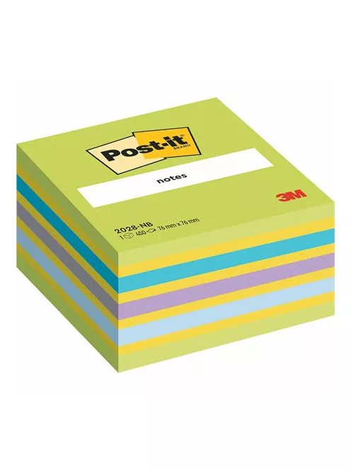 3M POSTIT Öntapadó jegyzettömb, 76x76 mm, 450 lap, 3M POSTIT, lollipop zöld