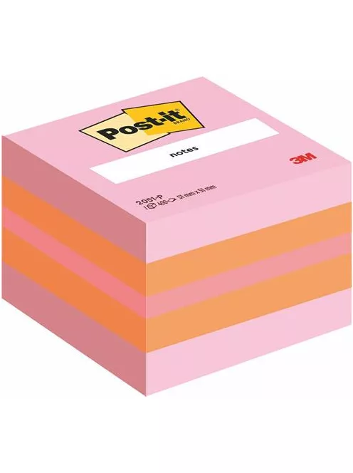 3M POSTIT Öntapadó jegyzettömb, 51x51 mm, 400 lap, 3M POSTIT, pink