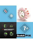 3M SCOTCH Ragasztószalag, áttetsző, kétoldalas, 19 mm x 1,5 m, 3M SCOTCH "Transparent"