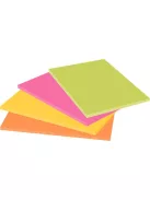 3M POSTIT Öntapadó jegyzettömb, 152x101 mm, 4x45 lap, 3M POSTIT "Super Sticky", vegyes színek