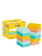 3M POSTIT Öntapadó jegyzettömb, 38x51 mm, 12x100 lap, 3M POSTIT "Beachside", vegyes színek