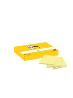   3M POSTIT Öntapadó jegyzettömb, 38x51 mm, 3x100 lap, 3M POSTIT, kanári sárga