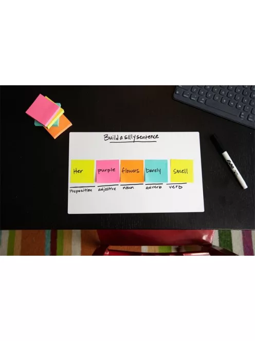 3M POSTIT Öntapadó jegyzettömb, 38x51 mm, 12x100 lap, 3M POSTIT "Poptimistic", vegyes színek