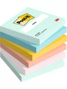 3M POSTIT Öntapadó jegyzettömb, 76x76 mm, 6x100 lap, 3M POSTIT "Beachside", vegyes színek