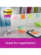 3M POSTIT Öntapadó jegyzettömb, 76x76 mm, 6x90 lap, 3M POSTIT "Super Sticky Soulful", vegyes színek