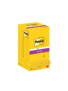 3M POSTIT Öntapadó jegyzettömb, 76x76 mm, 12x90 lap, 3M POSTIT "Super Sticky", ultra sárga