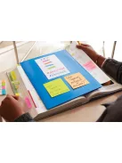 3M POSTIT Öntapadó jegyzettömb, 76x76 mm, 6x100 lap, 3M POSTIT "Energetic", vegyes színek