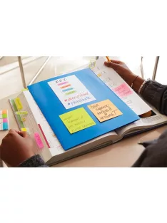   3M POSTIT Öntapadó jegyzettömb, 76x76 mm, 6x100 lap, 3M POSTIT "Energetic", vegyes színek