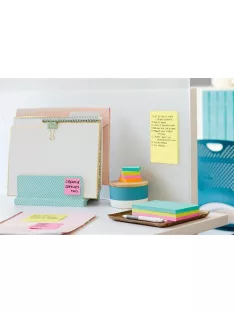   3M POSTIT Öntapadó jegyzettömb, 102x152 mm, 100 lap, vonalas, 3M POSTIT, sárga