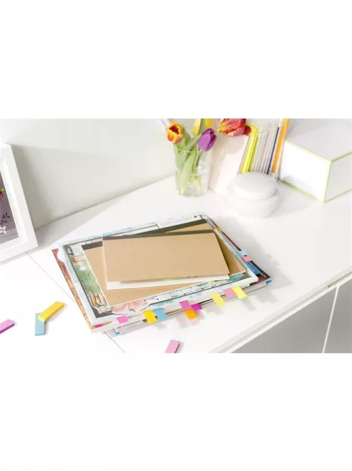 3M POSTIT Jelölőcímke, papír, 4x50 lap, 15x50 mm, 3M POSTIT "Poptimistic", vegyes