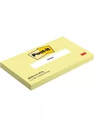 3M POSTIT Öntapadó jegyzettömb, 76x127 mm, 100 lap, 3M POSTIT, kanári sárga