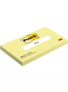   3M POSTIT Öntapadó jegyzettömb, 76x127 mm, 100 lap, 3M POSTIT, kanári sárga