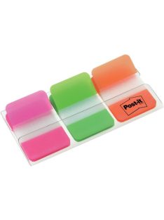   3M POSTIT Jelölőcímke, műanyag, megerősített, 3x22 lap, 25x38 mm, 3M POSTIT, vegyes
