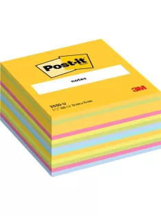   3M POSTIT Öntapadó jegyzettömb, 76x76 mm, 450 lap, 3M POSTIT, vegyes színek