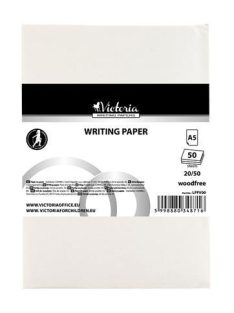 VICTORIA PAPER Írólap, famentes, A5, 20/50, VICTORIA PAPER