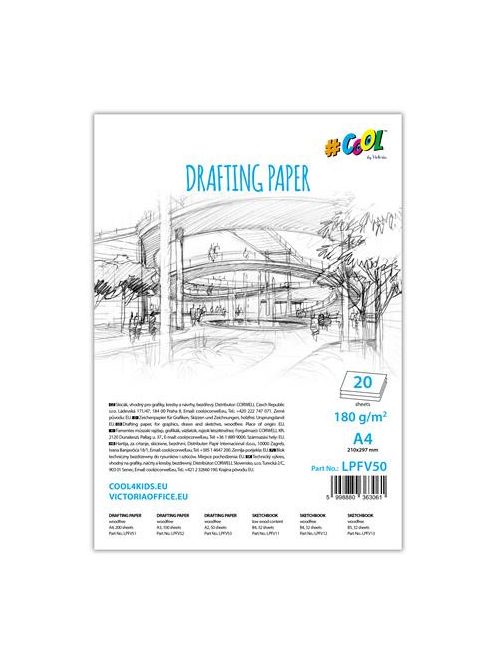 COOL BY VICTORIA Műszaki rajzlap, A4, 20 ív, COOL BY VICTORIA
