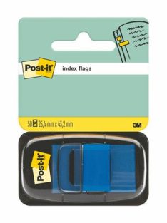   3M POSTIT Jelölőcímke, műanyag, 50 lap, 25x43 mm, 3M POSTIT, kék