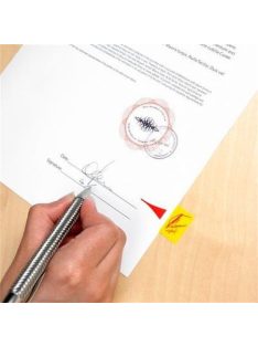   3M POSTIT Jelölőcímke, műanyag, 50 lap, 25x43 mm, 3M POSTIT, ikonos, aláírás