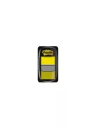 3M POSTIT Jelölőcímke, műanyag, 50 lap, 25x43 mm, 3M POSTIT, sárga