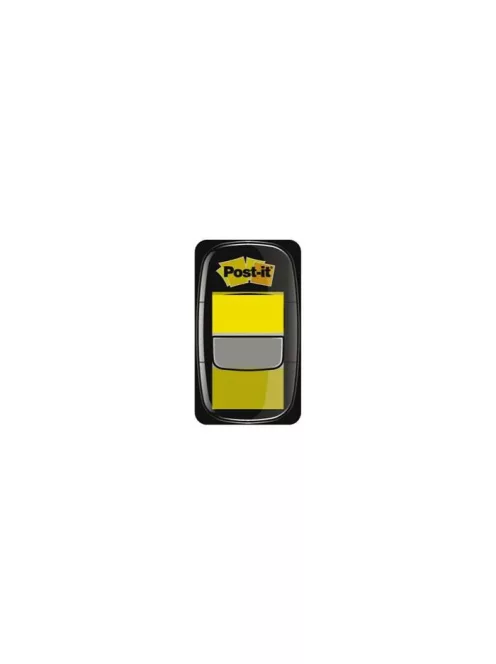 3M POSTIT Jelölőcímke, műanyag, 50 lap, 25x43 mm, 3M POSTIT, sárga