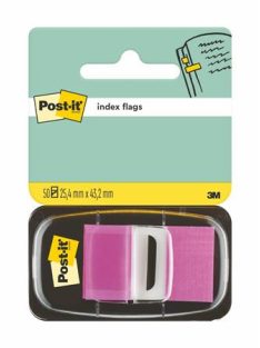  3M POSTIT Jelölőcímke, műanyag, 50 lap, 25x43 mm, 3M POSTIT, lila