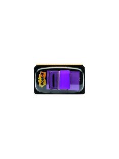   3M POSTIT Jelölőcímke, műanyag, 50 lap, 25x43 mm, 3M POSTIT, lila