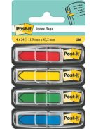 3M POSTIT Jelölőcímke, műanyag, 4x24 lap, 11,9x43,2 mm, nyíl, 3M POSTIT, vegyes