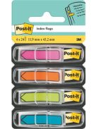 3M POSTIT Jelölőcímke, műanyag, 4x24 lap, 11,9x43,2 mm, nyíl, 3M POSTIT, vegyes