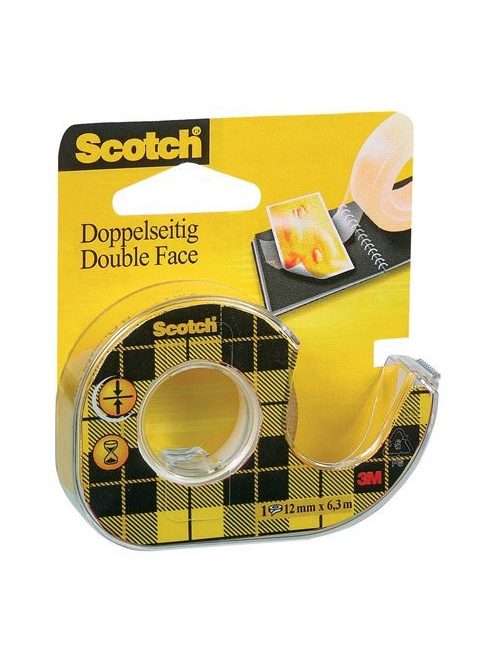 3M SCOTCH Ragasztószalag, kétoldalas, adagolón, kézi, 12,7 mm x 6,3 m, 3M SCOTCH