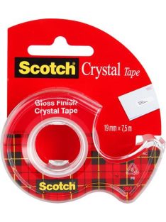   3M SCOTCH Ragasztószalag, adagolón, kézi, 19 mm x 7,5 m, 3M SCOTCH "Crystal"