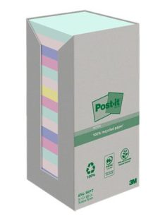   3M POSTIT Öntapadó jegyzettömb, 76x76 mm, 16x100 lap, környezetbarát, 3M POSTIT "Nature", vegyes pasztell színek
