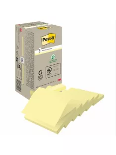   3M POSTIT Öntapadó jegyzettömb, "Z", 76x76 mm, 16x100 lap, környezetbarát, 3M POSTIT, sárga