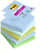 3M POSTIT Öntapadó jegyzettömb, "Z", 76x76 mm, 5x90 lap, 3M POSTIT "Super Sticky Oasis", vegyes színek