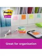 3M POSTIT Öntapadó jegyzettömb, "Z", 76x76 mm, 5x90 lap, 3M POSTIT "Super Sticky Oasis", vegyes színek