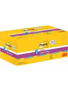 3M POSTIT Öntapadó jegyzettömb csomag, "Z", 76x76 mm, 16x90 lap, 3M POSTIT, "Super Sticky", vegyes